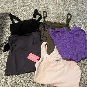 Women's going out Tops Collection- 5 tops edikted, aritzia, urban size s/xs